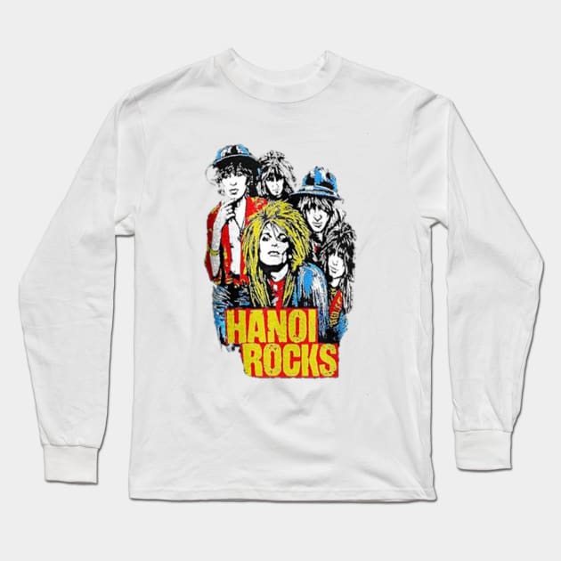 Hanoi rocks Long Sleeve T-Shirt by Jhon Towel